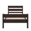 Structure de lit simple avec tête de lit simple et pied de lit, lit plateforme en bois sans sommier-894859918