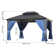 24' X 14' Hardtop Steel Patio Gazebo With Mosquito Netting And Ventilated Roof