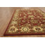 Tapis indien floral rouge fait à la main 6 x 9
