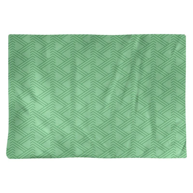 Napperon en coton 18 po classique Zig Zag, Vert, Coton