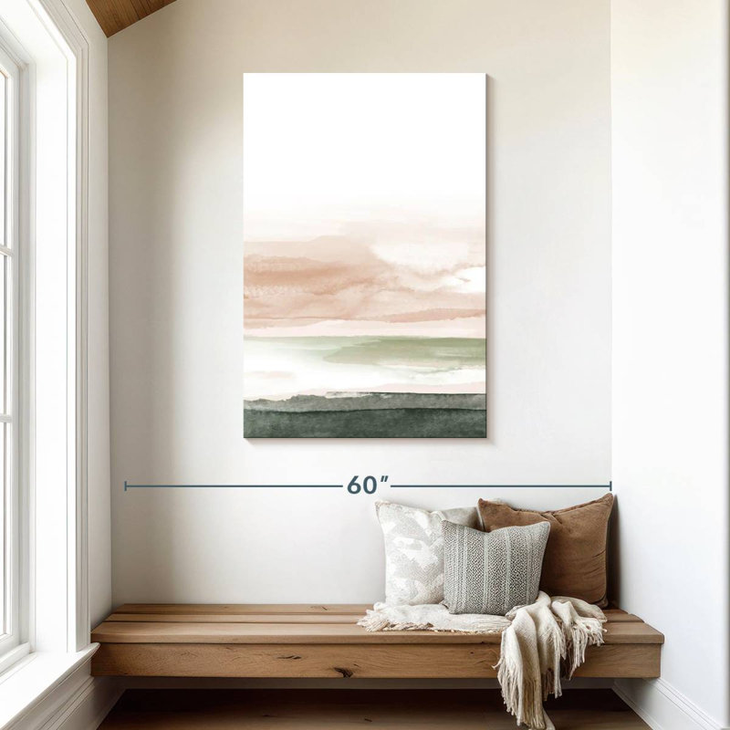 Avery Pink Blush Landscape No. 1, 45" H x 30" W