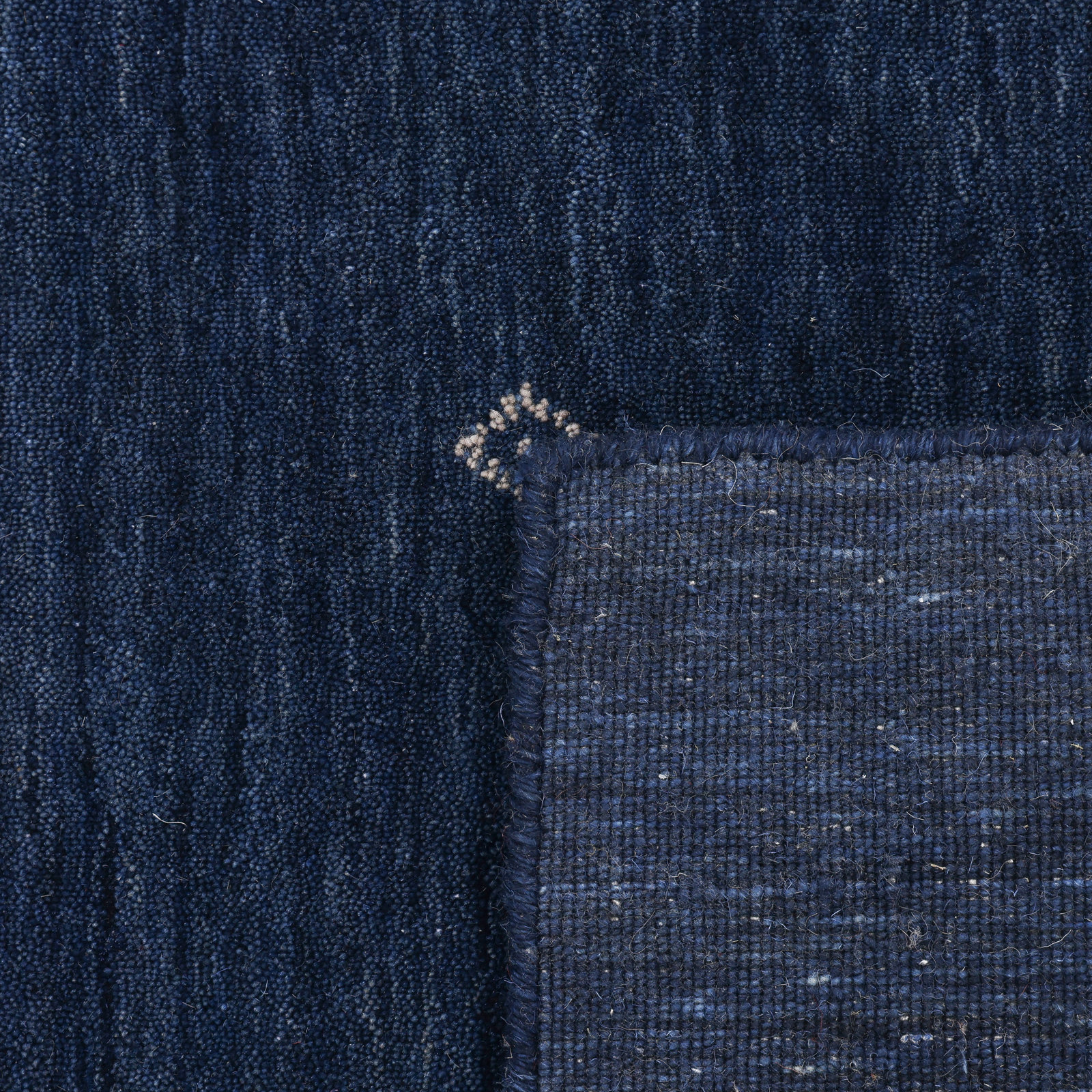 Simi Hand Knotted Cotton/Wool Southwestern Area Rug, Rectangle 8' x 10', Dark Navy