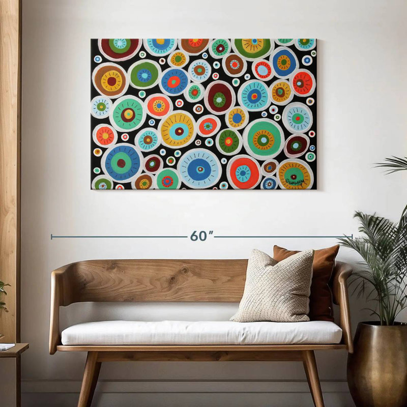 Avery Round Blooms, 30" H x 45" W