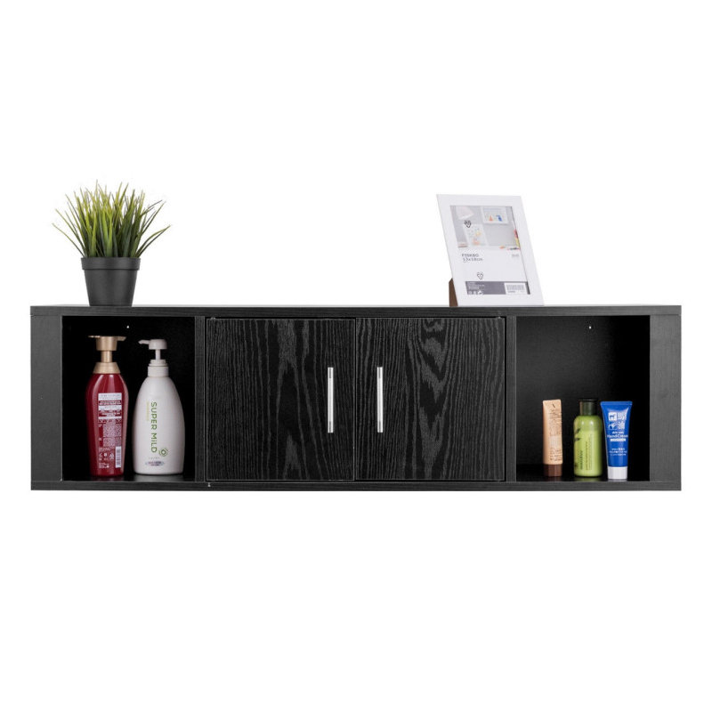 Armoire de salle de bain murale Yonathan, Noir