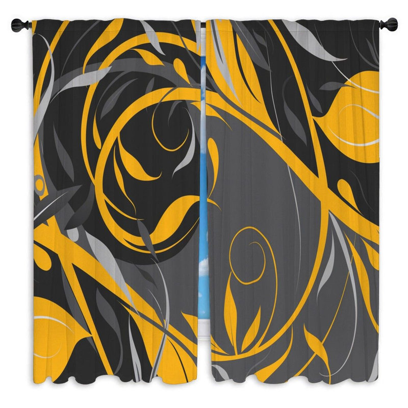 Paire de rideaux obscurcissant en polyester Keleah, L 40 po x L 61 po