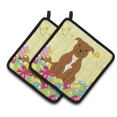 Cuisinier poignée à staffordshire bull terriers de caroline trésors de pâques