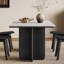 Table ronde noire en pierre frittée et chêne noir-124954956-124954959
