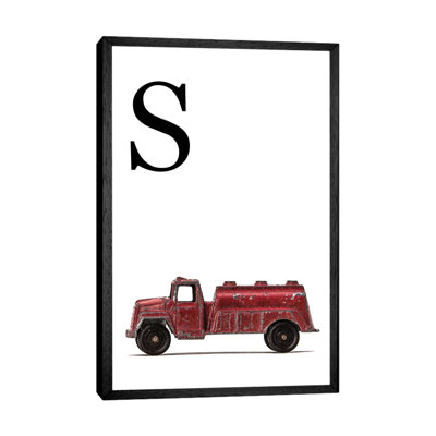 S Water Truck White Letter - Print on Canvas