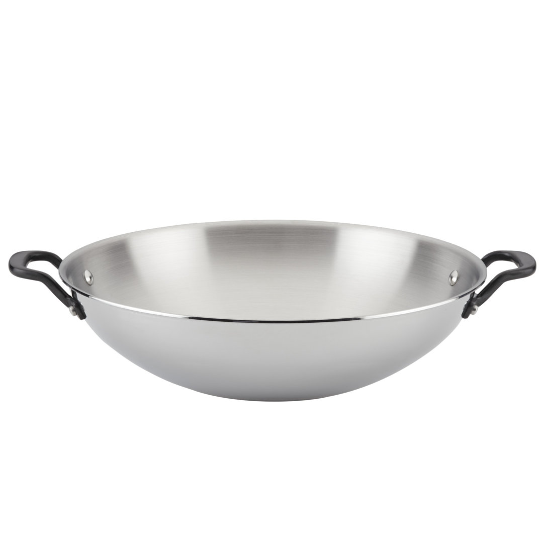 KitchenAid® 5-Ply CladPolished Stainless Steel Induction Wok, 15-Inch KitchenAid®