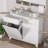 Wave Design 2-Door 2-Drawer Tilt Out Trash Cabinet, MDF Freestanding Kitchen Laundry Storage (Trash Can Not Included)-122622502
