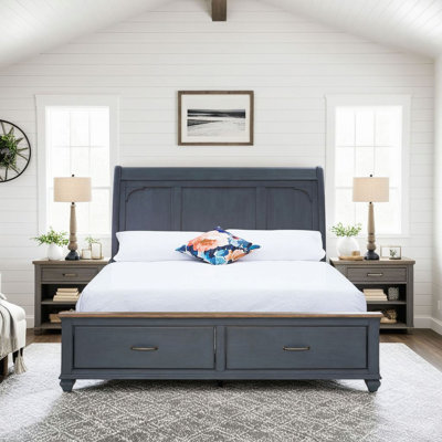 Sleigh Bed, Corduroy