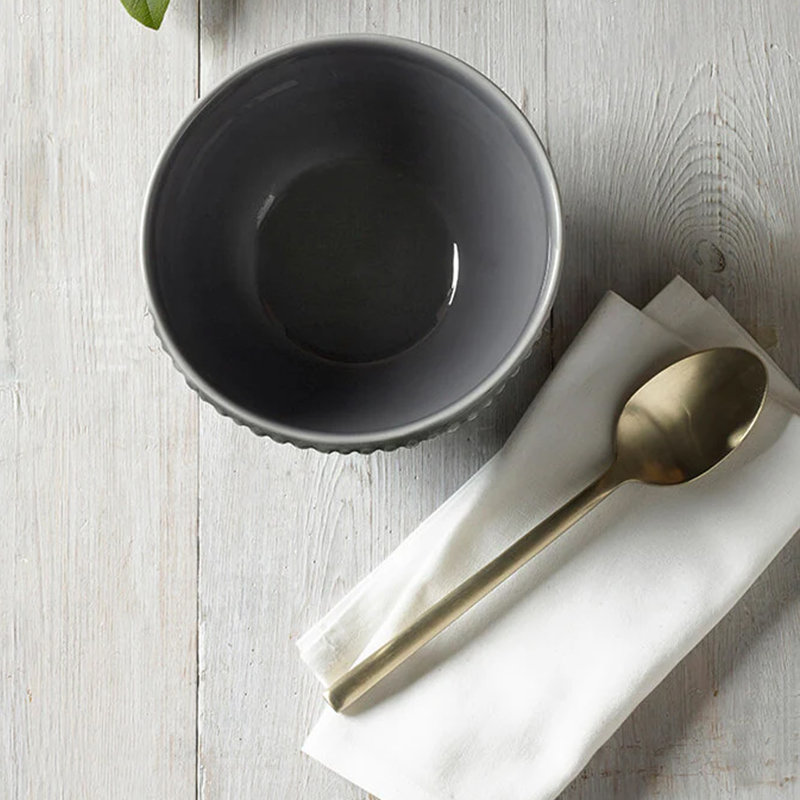 400ml Stoneware Cereal Bowl, Grey