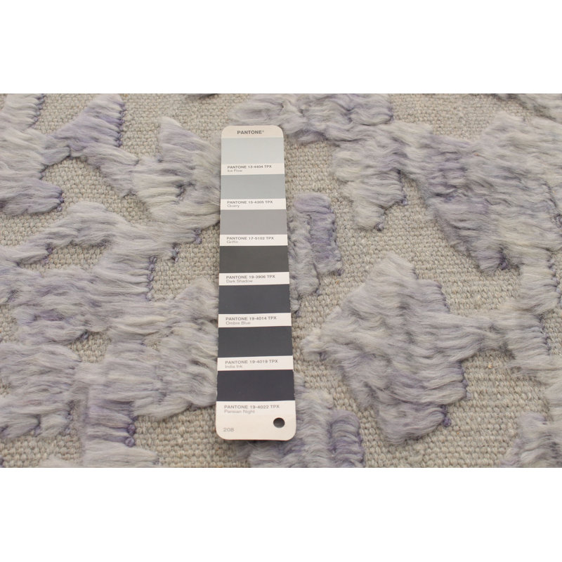 Tapis unique en laine noué à la main 4 pi 8 po x 7 pi 11 po nouvel âge Ippazio