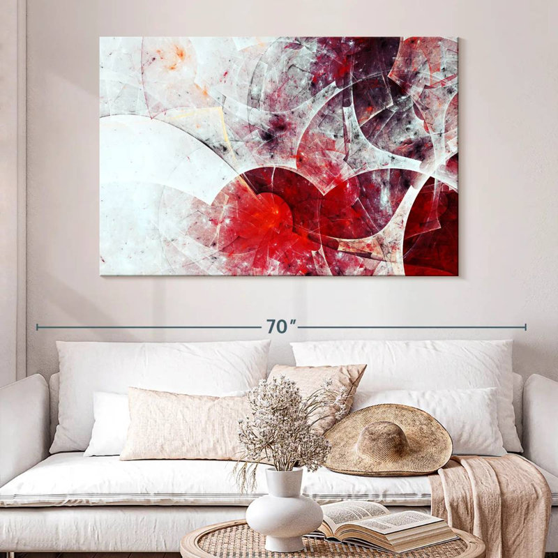 Avery Red Digital Abstract, 34" H x 51" W