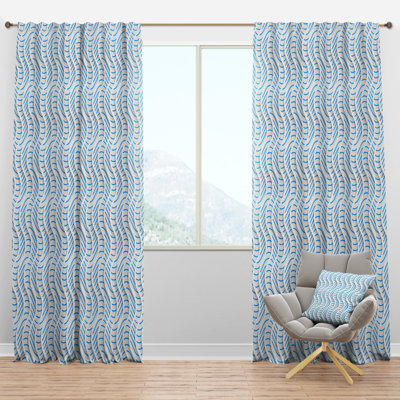 Rideau à chevrons à effet 3D - Panneau de rideau simple avec passe-tringle
