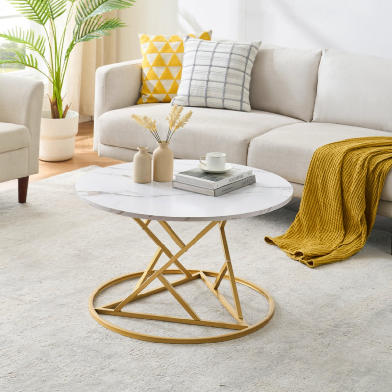 Aidah Frame Coffee Table, Gold