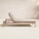 Amina 27" Acacia Patio Chaise Lounge
