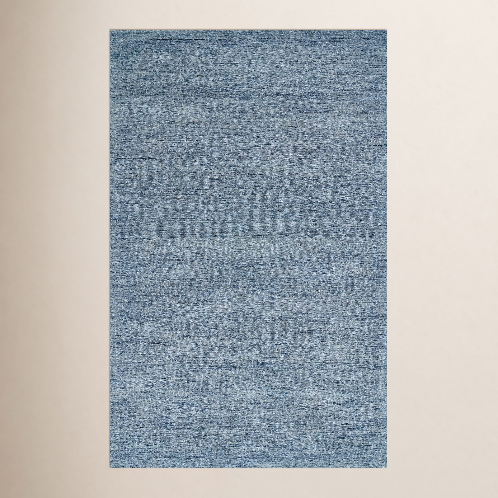 Zaley Blue Sand Hand-Tufted Wool Rug, Rectangle 9' x 12'