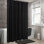Rideau de douche en tissu imperméable de qualité supérieure avec 3 aimants inférieurs, doublure en polyester légère et lavable de qualité hôtelière pour salle de bain