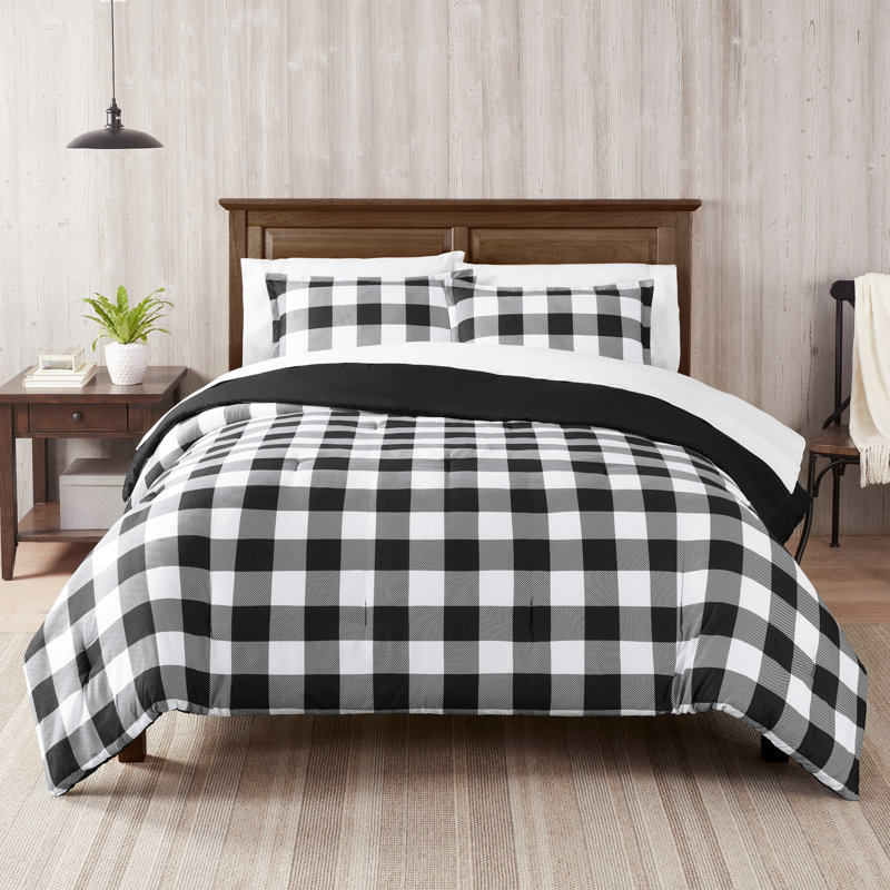 Serta Serta Simply Clean Alex Buffalo Checkered Antimicrobial Comforter Set