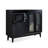 Black Solid Wood + Tempered Glass Sideboard