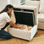 Canapé de rangement modulaire en L Aubade avec repose-pieds amovible-805846000