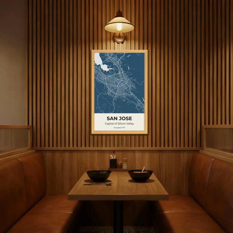 «Scenic & Cityscapes San Jose City Map Design Print»