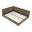 Queen Size Upholstered Tufted Bed Frame, Sofa Bed Frame With Comfortable Backrest And Armrests, Queen Size Bed For Bedroom, Living Room,Velvet, Brown-1417747830-1417747825