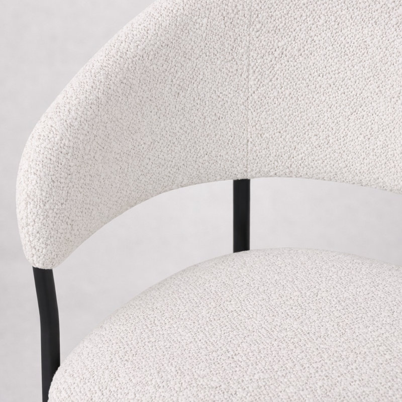 Chaise de salle à manger Geneva Boucle, Beige