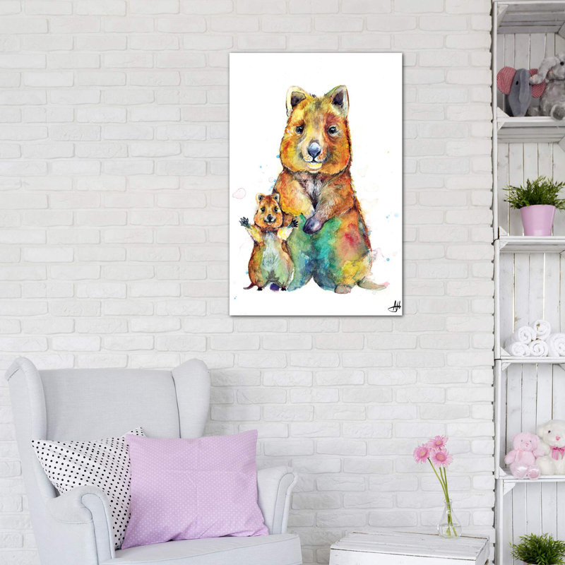 Art encadré pour enfants Qwazy Quokkas, Toile tendue, H 26 po x l 18 po x 1,5 po