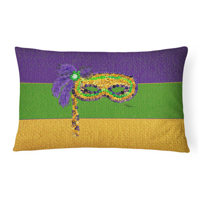 Mardi Gras Outdoor Reversible Throw Pillow