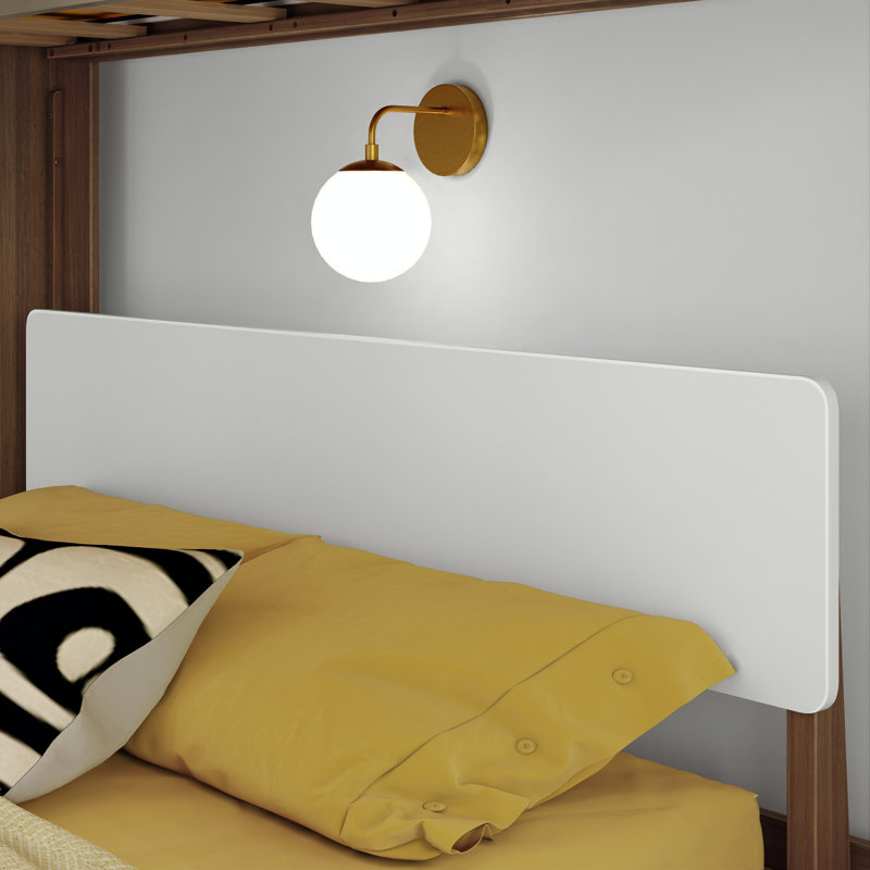 Ambur Solid Wood L-Shaped Bunk Beds by Isabelle & Max, White/Brown, Twin over Queen