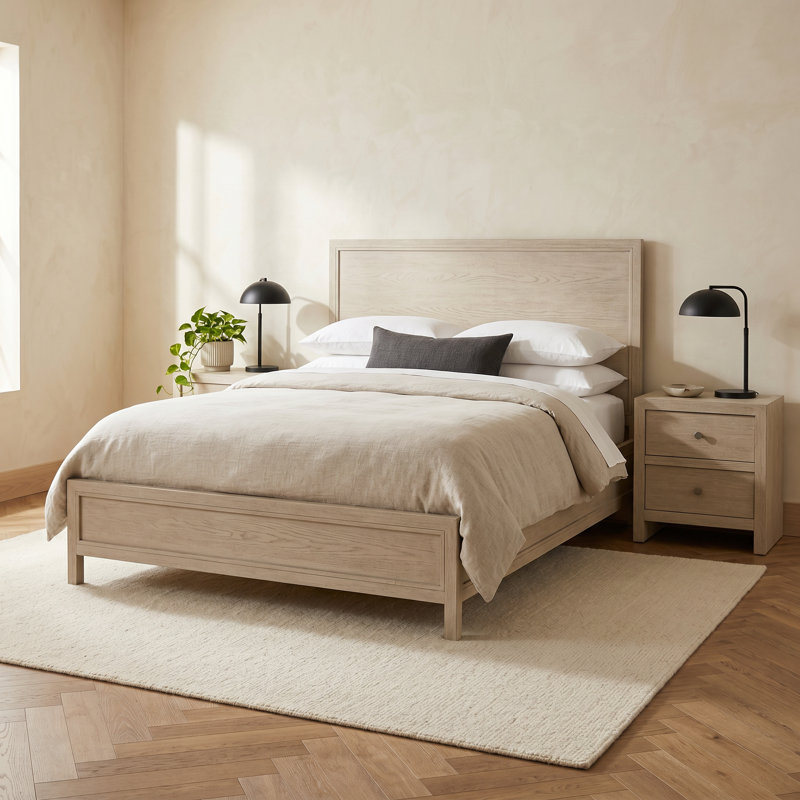 Oasis 5 Piece Queen Bedroom Set, Queen, 3 Pcs: Bed, 2 Nightstands
