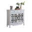 Banc de rangement blanc en bois manufacturé
