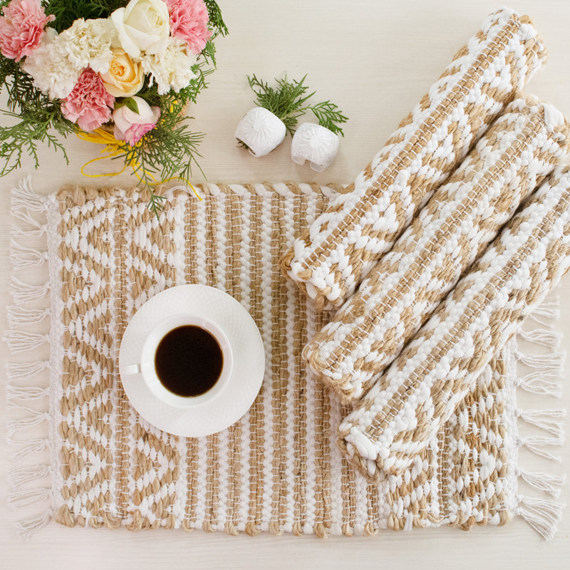 Mobley Jute Geometric Rectangle Placemat