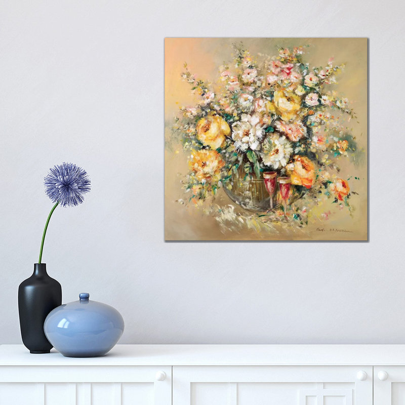 Bouqette Classico I by Katharina Schöttler - Wrapped Canvas Square Painting, 45.72 cm H x 45.72 cm W x 1.91 cm D