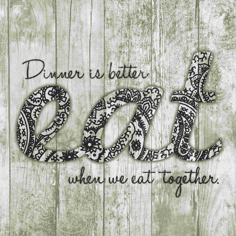 «Eat Together», impression sur toile tendue, L 12 po x H 12 po