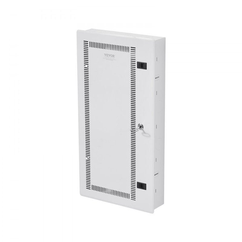 Structured Media Center Enclosure with Vented Hinged Door Cable Management, 28.94" H x 15.08" W x 3.74" D