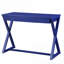 Bureaux, bureau moderne Twilight Blue avec base en X et amp; Tiroir de rangement | Bleu | Bois synthétique