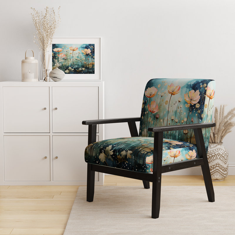 Purple Enchanted Gardens - Fauteuil rembourré moderne