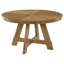 Table de salle à manger sophistiquée ronde avec motif en placage d'étoile