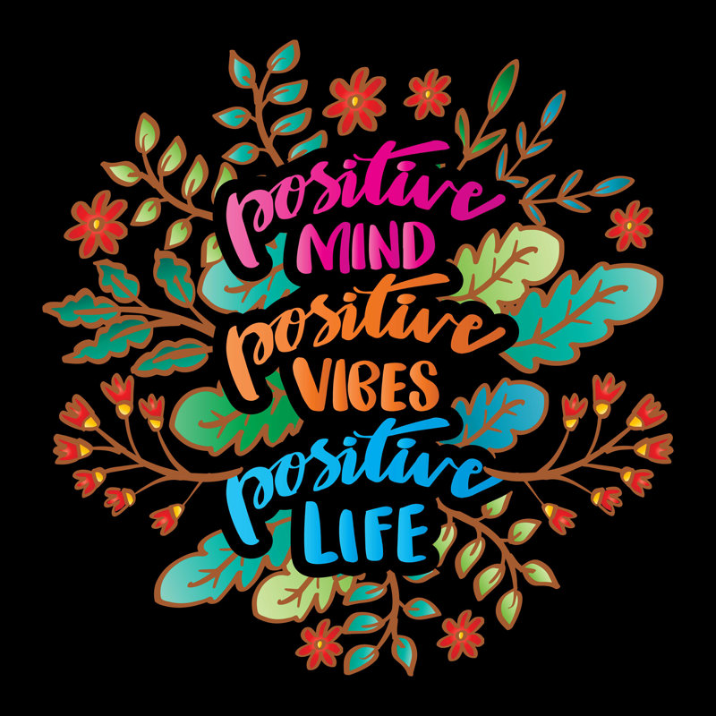 «Positif Vibes» par Handini Atmodiwiryo - impression sur toile tendue, L 12 po x H 12 po