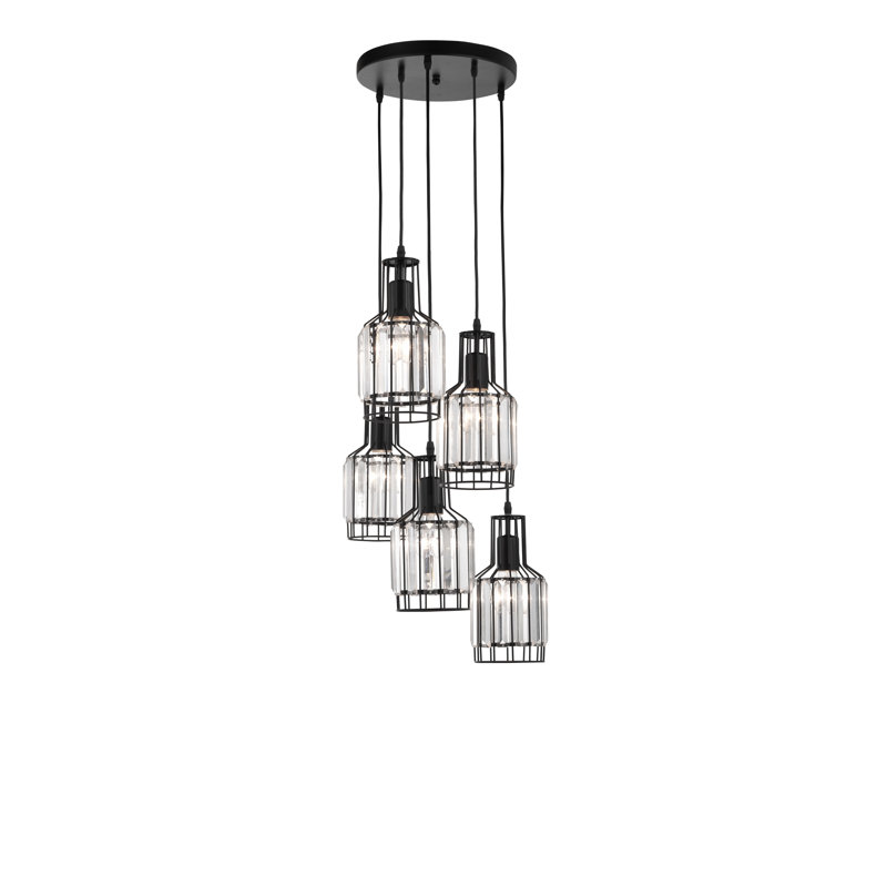 Carter 5 - Light Black Crystal Pendant