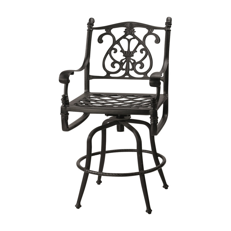 Florence Swivel Balcony Stool, Desert Bronze, 25" Seat Height