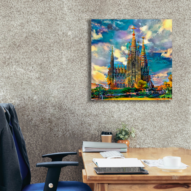 «Espagne Barcelone Basilica De La Sagrada Familia Ended» par Pedro Gavidia, art mural sur toile, 26 po x 26 po