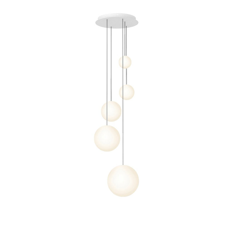 Lustre suspendu sphère Bola, H 118,4 po x l 17 po x P 17 po, Laiton