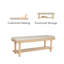 Banc de rangement en bois massif Noah