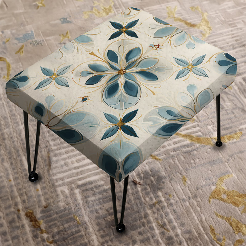 Maltese Mosaic - Damask Rectangle Ottoman