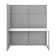 Easy Office Rectangle 2 Person Cubicle with Cable Management