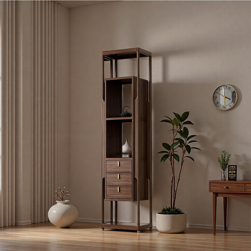 Bibliothèque de plancher de style chinois de luxe